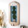 Decorative wood hooks "Green bush in a pot" Blue 29.5x4x15 cm