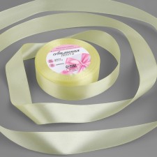 Satin tape, 25 mm × 23 ± 1 m, color bright vanilla No. 81