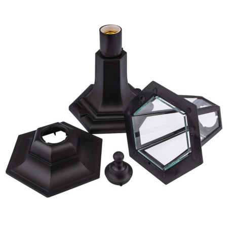 Lamp Garden era E27, IP44, 60W, 190x170x410 mm, black-2