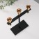 Summary metal for 3 candles "Celt" d = 2 cm black with gold 20x7x28 cm