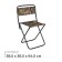 Folding chair, 38.5x36.5x64.5 cm, oak leaves