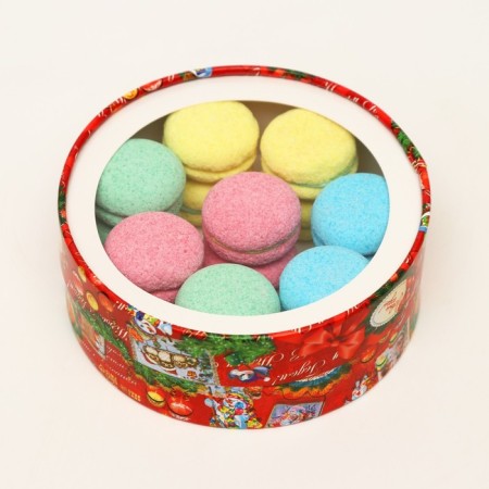 Box for Makarun Tubus with the Window "New Year's Surprise" 18 x 18 x 6 cm-4