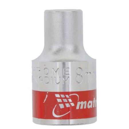 End-end head Matrix Master 13676, 8 mm, 12-sided, CRV, under square 1/2 ", chrome 124680