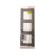 Frame Legrand Inspiria, 3 post, aluminum