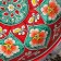 Largan Rishtan ceramics "Flowers", 25 cm, red