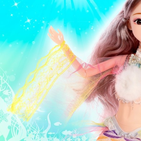 Fairytale doll "Princess Mermaid", Rainbow color-6