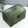 Casket wood "chest" dark green 8x8x12 cm