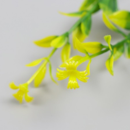 Artificial plant for creativity "Iglitsa with flowers" set of 6 pcs yellow 12.5 cm-4