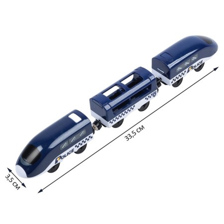 Toy train "Police", 3 items, on batteries-7