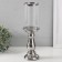 Ceramics candlestick, glass for 1 candle "Master" d = 8 cm silver 9.5x9.5x32 cm