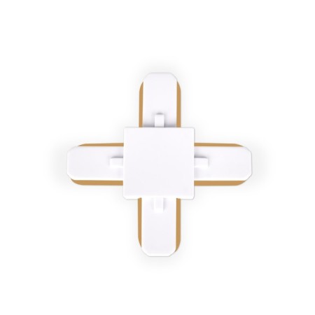 Connector X-shaped single-phase for connecting track tire pipelines GL7082 WH White