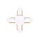Connector X-shaped single-phase for connecting track tire pipelines GL7082 WH White