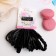 Hair elastic band "Tofi" (set of 20 pcs) volume, black