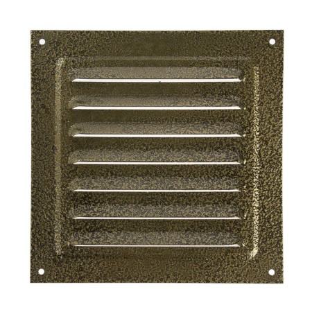Ventilation grate Zein luxury RM1717Z, 175 x 175 mm, with a grid, metal, gold-3