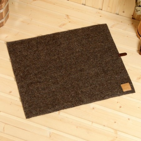 Bath set "Senior in the bath" hat, rug, mitten-1