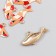 Decor for creativity metal, enamel "Orange shark" gold 0.3x3.1x1.5 cm