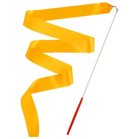 Ribbon for rhythmic gymnastics with a stick Grace Dance, 4 m, color orange-2