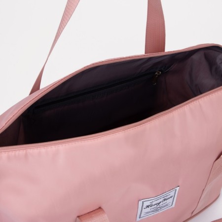 Sports bag with lightning, with an increase, external pocket, pink color-3