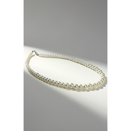 Pearl beads "Bride" ball No. 4,6,8, milk color, l = 45 cm-1