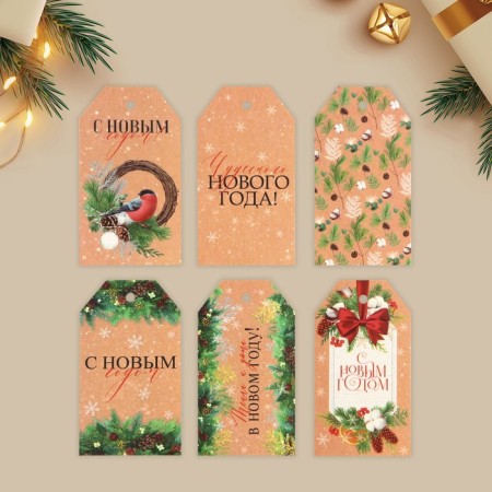 Schildik is decorative in the “Miracles Time” set, 6 pcs, 5 x 9 cm, New Year-2