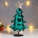 Interior doll "Christmas tree with silver-green sequins, with a golden star" 40x19x24 cm