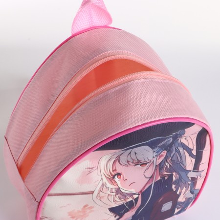 Children's backpack on the zipper "chosen", the color is pink-5