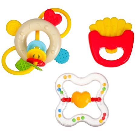 A set of rattles "Sweets", with elastic elements, 3 pcs-1