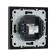 Single single glossy glass telephone socket, hidden, glass, black