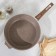 Granite pan, d = 28 cm, removable handle, glass cover, anti -stick coating, brown color