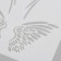 Plastic stencil "angelic wings" 15x15 cm