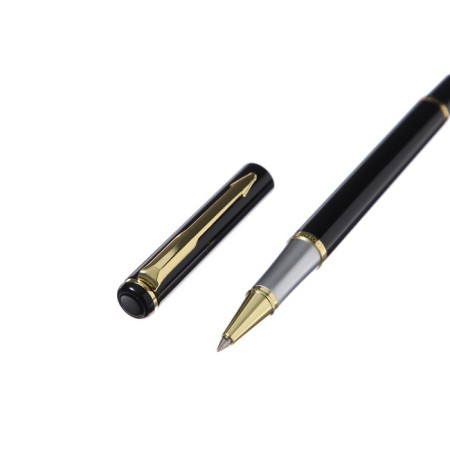 Handle Gift Roller in the leatherette case, black body, gold, silver-3