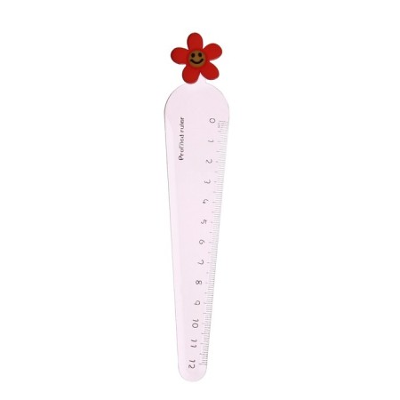 Ruler 12 cm "Flower", plastic, MICC-5