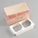 Box for 2 cupcake with a transparent lid, "hearts", 16 × 8 × 10 cm, confectionery packaging