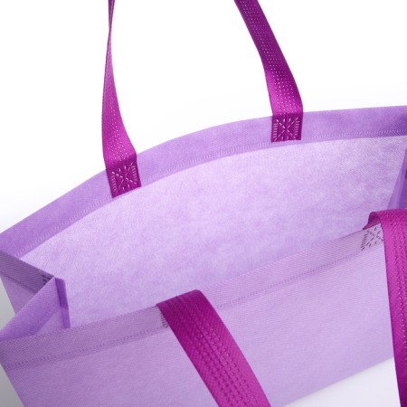 Household bag without fastening, lilac color-2