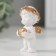 Polystone souvenir "Angel in a wreath with a heart" White with gold 5.2x2.5x2.7 cm