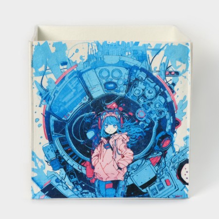 Anime organizer for storage, 30 × 30 × 30 cm, 24 l, white-1