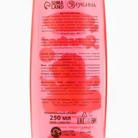Hair shampoo "Brighter", 250 ml, streamer aroma, pure happiness-6