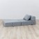 Walked armor-bed "Essen", velor fabric, gray color