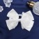 Hair gum "Schoolgirl" Bant Lace Classic, 9 cm, white