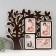 Photo frame LHDF "Tree" 46x51 in 4 photos 10x15 cm, col. Wenge-white (plastic screen)