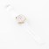 Women's watch, 4.1 x 4.1 cm, silicone strap, white
