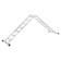 Tundra staircase, two -section, articulated, aluminum, 7 steps