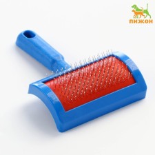 Puchoderma semicircular small with drops, 8.5 x 13 cm, blue