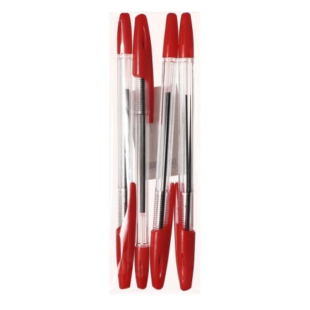 Set of ball pens 4 pcs. Lancer Office Style 820 Knot 1.0 Red, borders. Product.-6