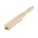 Metallic manual scrap brush, wooden handle, 3-row