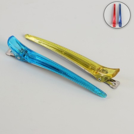 Hair clamps, set - 2 pcs, 11.5 cm, color mix-1