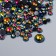 Decor for creativity plastic "Half of beads. Black gasoline" d = 3-10 mm, set 10 grams