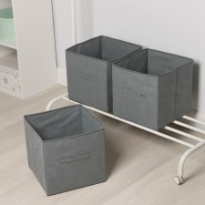Box for storing things are folding, without lids, a set of 3 pcs, 31 × 31 × 31 cm, color gray color