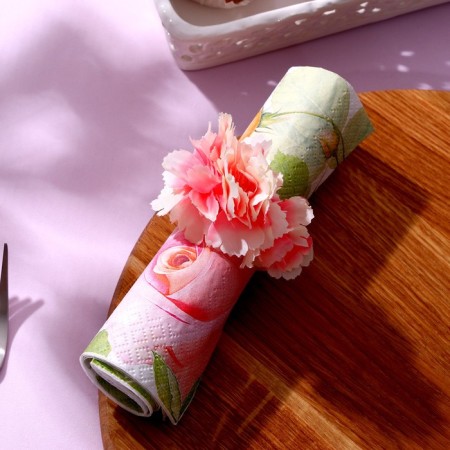 Set for decoration: Topper "Happy Birthday" 1 pc, a ring for napkins 1 pc, mix-4