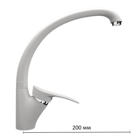 Kitchen mixer Ulgran U001-341, ultra-white color